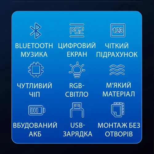 Боксерська мішень з RGB-підсвіткою і музикою — 350 мм, Bluetooth, LED-дисплей - фото 3