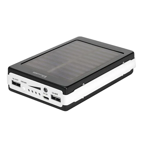 Металевий POWER BANK 90000mah (реальний 4800) із сонячною зарядкою і яскравим LED-ліхтариком - фото 4