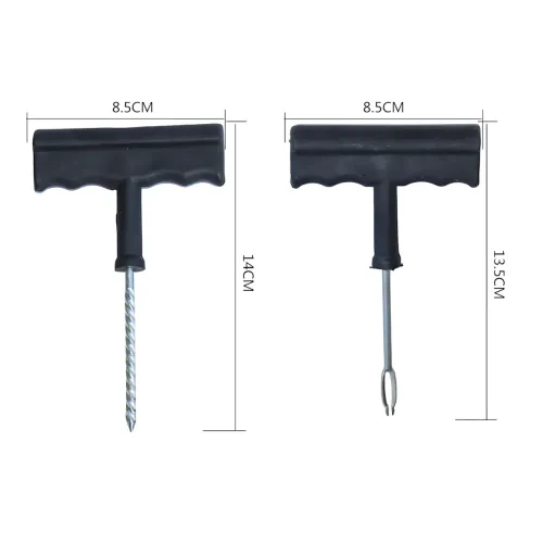 Комплект для ремонта бескамерных шин tubeless tyre repaoir kit – 3 жгута, клей-активатор, инструменты, блистер - фото 5