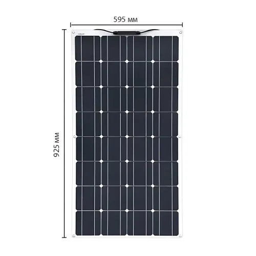 Гнучка монокристалічна панель 100W, портативна сонячна панель Flexible panel 100W, 595 х 925 х 2.6 мм - фото 9