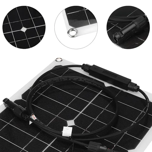 Гнучка монокристалічна панель 100W, портативна сонячна панель Flexible panel 100W, 595 х 925 х 2.6 мм - фото 4