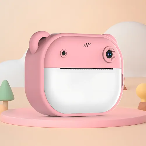 Детская цифровая камера мгновенной печати Children's Printing Camera Y600, 2 камеры, детская камера, розовый - фото 4