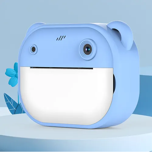 Детская цифровая камера мгновенной печати Children's Printing Camera Y600, 2 камеры, детская камера, розовый Голубой - фото 4