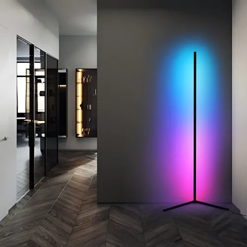 Напольная LED-лампа, угловой умный USB светильник с RGB-подсветкой, пультом управления - фото 7