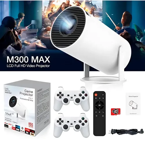 Проектор M300 MAX/HY300 с играми, джойстиками, Android 11 и картой microSD 64GB - фото 10