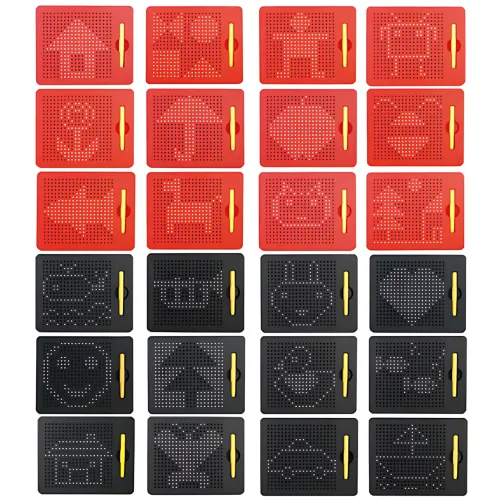 Магнитный планшет Magpad 1763-1, магнитная доска со стилусом для рисования магнитами, 380 магнитов - фото 6