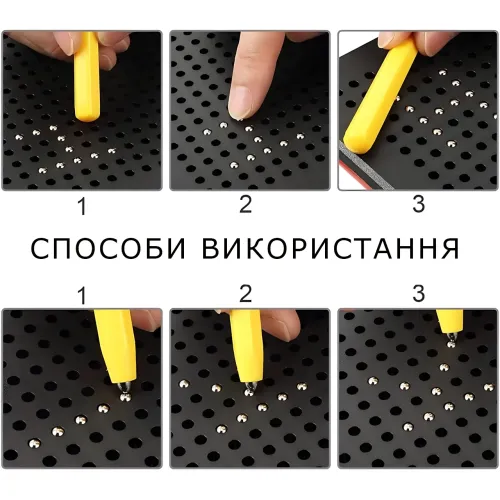 Магнитный планшет Magpad 1763-2, магнитная доска со стилусом для рисования магнитами, 714 магнитных шариков - фото 6
