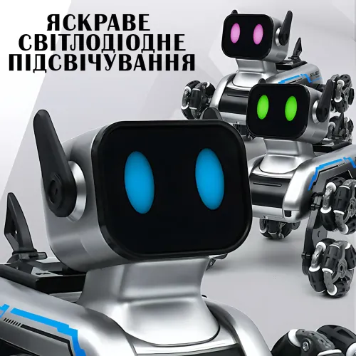 Интеллектуальная игрушка робот, трюковая машинка AND 2950-1 с 2 пультами, восьмиколесная трюковая робот-собака - фото 5