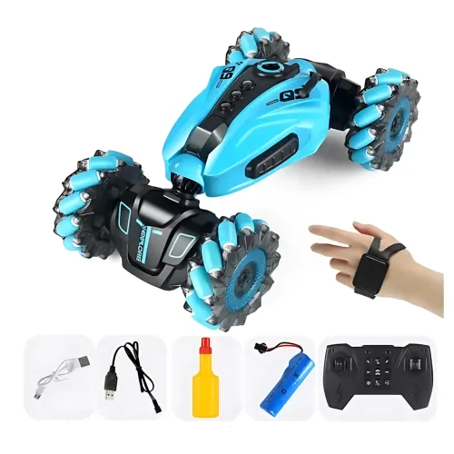 Машинка-перевертыш Toy car AND 2277-3B с LED-подсветкой, паром и звуковыми эффектами, 2 пульта д/у - фото 8