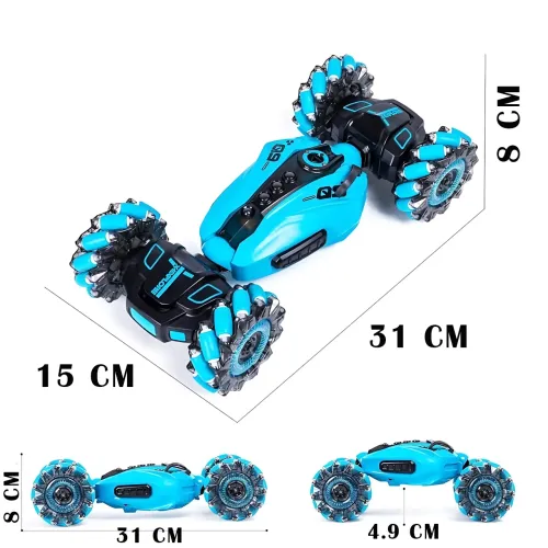 Машинка-перевертыш Toy car AND 2277-3B с LED-подсветкой, паром и звуковыми эффектами, 2 пульта д/у - фото 7