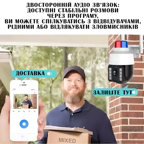 Wi-Fi  PTZ​​​​​​​ Камера видеонаблюдения A15-4G IPC-Q15 v380pro 3 Мп для улицы с управлением через телефон - фото 5