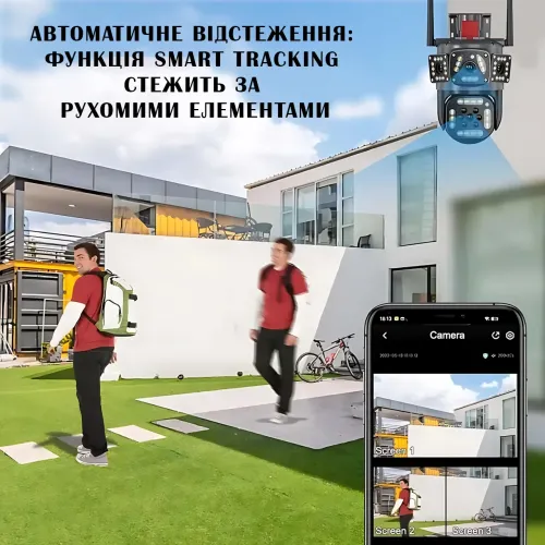Уличная PTZ камера видеонаблюдения 3L-V30-4G с WiFi и 4G, двойной объектив 4+4 Мп, дуплекс - фото 4