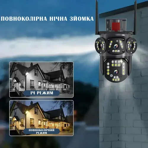 Уличная поворотная камера 3L-V30-WIFI с 2 объективами, наружное видеонаблюдение со звуком и датчиком движения - фото 6