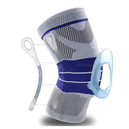 Активный бандаж коленного сустава, коленный ортез KNEE SUPPORT динамический бандаж с силиконовым кольцом - фото 3