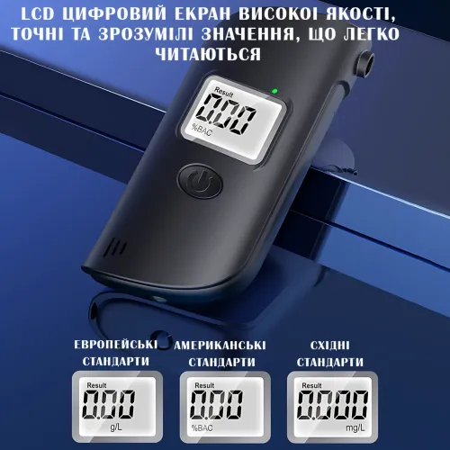 Алкотестер LCD AND HA-170 с фонариком, 0-200 мг/100 мл, полупроводниковый датчик, питание от 3 батареек АА - фото 3