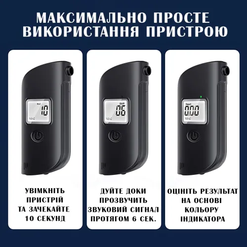 Алкотестер LCD AND HA-170 с фонариком, 0-200 мг/100 мл, полупроводниковый датчик, питание от 3 батареек АА - фото 6