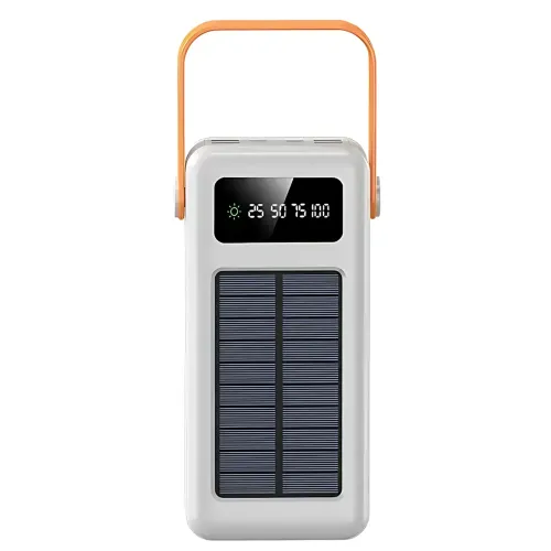Портативное зарядное AND YM-639CX на солнечной батарее, power bank 120000 mAh с USB и встроенными кабелями - фото 9