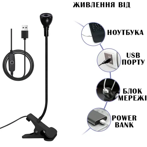 UV лампа AND HA-141 для сушки гелевых типс верхних форм на прищепке, гибкая гусиная шея, USB, 5 Вт Серебристый - фото 8