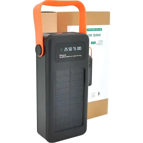 Повербанк AND YM-635CX на солнечной батарее 50000 mAh с USB и встроенными кабелями Черный - фото 9