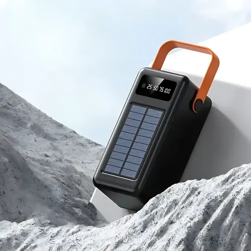 Повербанк AND YM-635CX на солнечной батарее 50000 mAh с USB и встроенными кабелями Черный - фото 10