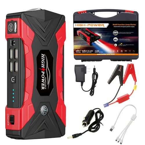 Пуско-зарядное устройство JUMPSTARTER QY33, 12 В, 99800 мАh, 500 А, фонарь, зарядка для телефона - фото 10
