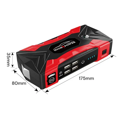Пуско-зарядное устройство JUMPSTARTER QY33, 12 В, 99800 мАh, 500 А, фонарь, зарядка для телефона - фото 9