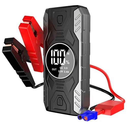Пуско-зарядное устройство JUMPSTARTER QY19 – 11 900 мАч, с фонарем и цифровым дисплеем - фото 4