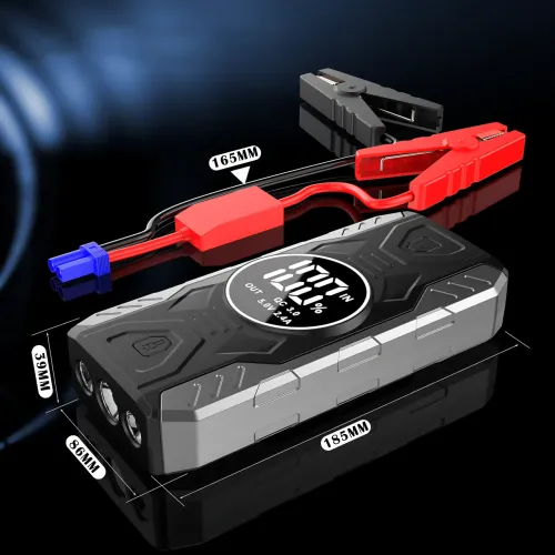 Пуско-зарядное устройство JUMPSTARTER QY19 – 11 900 мАч, с фонарем и цифровым дисплеем - фото 8