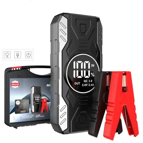 Пуско-зарядное устройство JUMPSTARTER QY19 – 11 900 мАч, с фонарем и цифровым дисплеем - фото 5