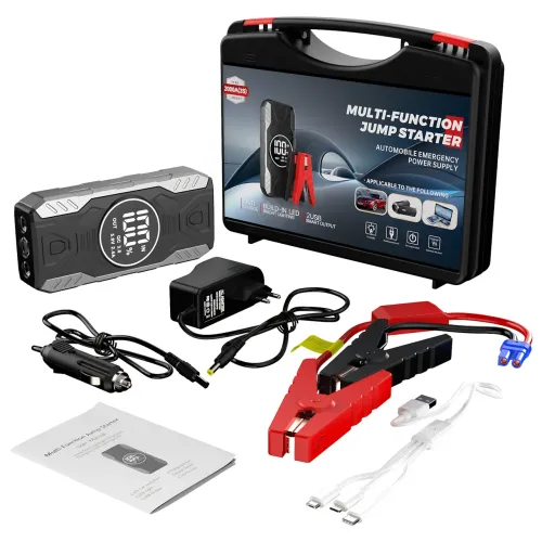 Пуско-зарядное устройство JUMPSTARTER QY19 – 11 900 мАч, с фонарем и цифровым дисплеем - фото 10