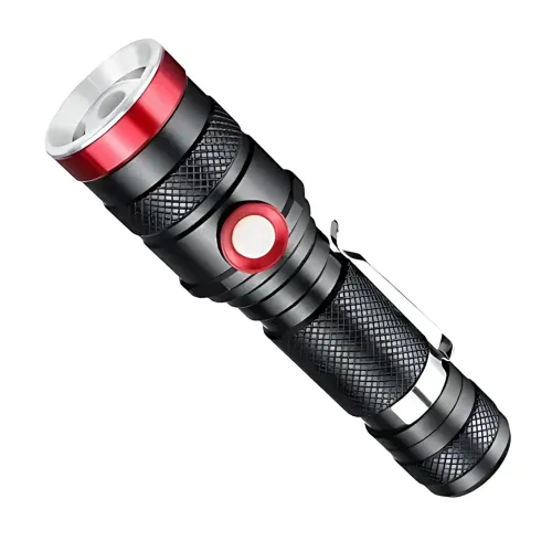 Фонарик ручной Bailong X-BAIL BL-736 T6, 1000 Лм – COB LED, Zoom, SOS, до 10 часов работы, черный - фото 3