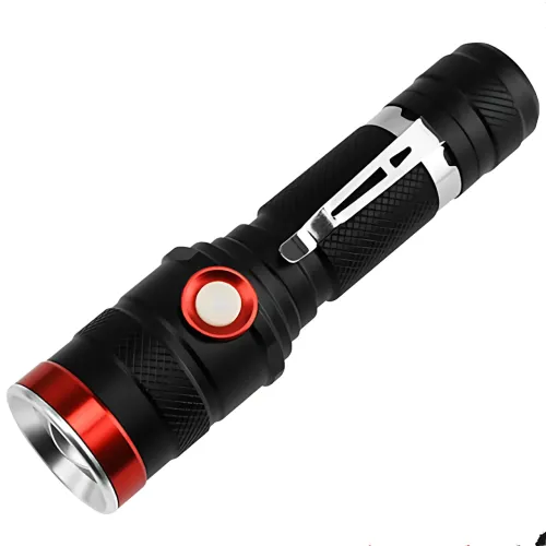 Фонарик ручной Bailong X-BAIL BL-736 T6, 1000 Лм – COB LED, Zoom, SOS, до 10 часов работы, черный - фото 5