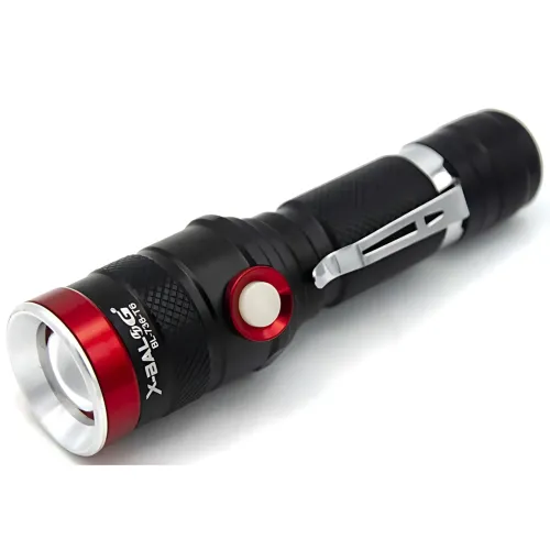 Фонарик ручной Bailong X-BAIL BL-736 T6, 1000 Лм – COB LED, Zoom, SOS, до 10 часов работы, черный - фото 2
