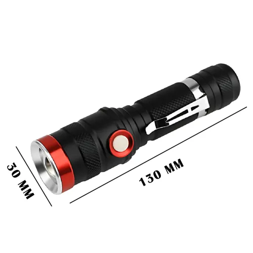Фонарик ручной Bailong X-BAIL BL-736 T6, 1000 Лм – COB LED, Zoom, SOS, до 10 часов работы, черный - фото 9
