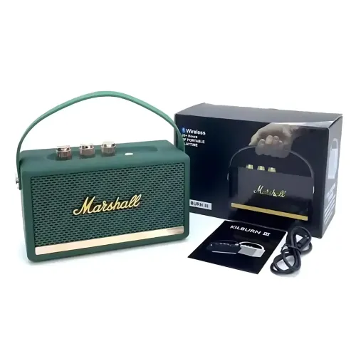Портативная колонка MARSHALL l Killburn W4 – 5 Вт, Bluetooth 5.1, FM-радио, TWS, до 5 часов работы Зеленый - фото 2