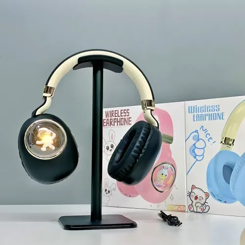 Детские беспроводные наушники ST862 A.B.C.D с Led-подсветкой, наушники TOY IN A CAPSULE Черный - фото 5