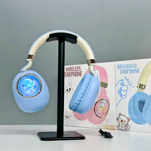 Детские беспроводные наушники ST862 A.B.C.D с Led-подсветкой, наушники TOY IN A CAPSULE Голубой - фото 5