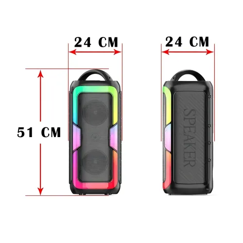 Портативная Bluetooth колонка JQS4407 с микрофоном, пультом и RGB-подсветкой - фото 9