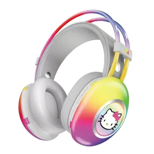 Наушники Bluetooth Hello Kitty PG-706H с RGB подсветкой, микрофоном, поддержкой карт памяти - фото 3
