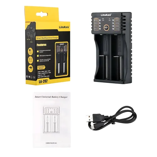 Умное зарядное устройство LiitoKala Lii-202 с Power Bank, для всех типов аккумуляторов: 18650, AA, AAA, Li-Ion - фото 8