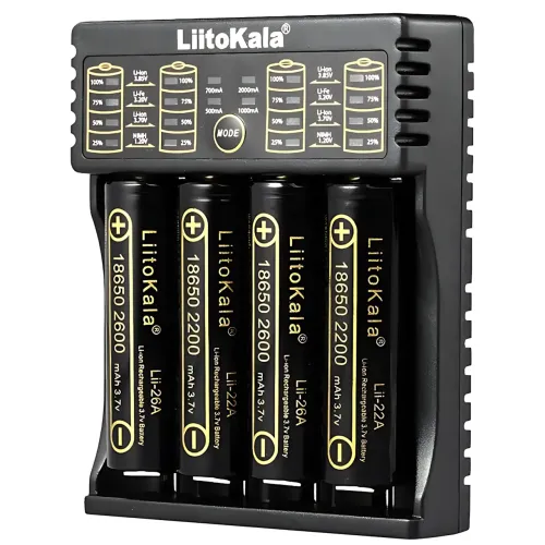 Зарядное устройство LiitoKala Lii-402 для 4-х 18650 с функцией Power Bank, 4 канала, быстрая зарядка 2А - фото 4