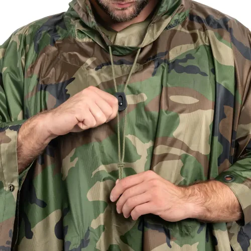 Дощовик Raincoat AND-1, накидка від дощу 3 в 1: плащ намету пончо, 200 х 150 см, камуфляж - фото 5