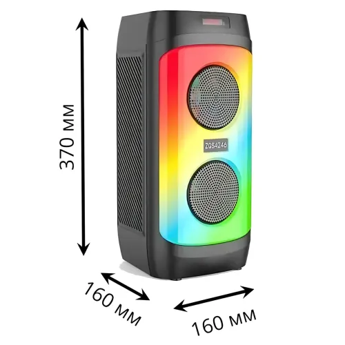 Портативна Bluetooth-колонка ZQS4246, стереозвук 30 Вт, LED-підсвітка, мікрофон, FM-радіо, еквалайзер - фото 9