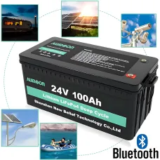 Аккумулятор ENERSUN LiFePO4 25,6В 100Ач 2,56кВт с Bluetooth і BMS для ДБЖ AUMOON