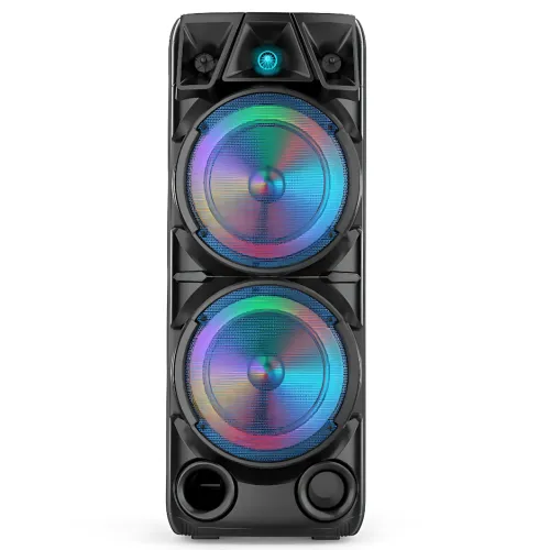 Портативная акустическая система, музыкальная Bluetooth колонка ZQS8210 с пультом и микрофоном, на колесах - фото 3
