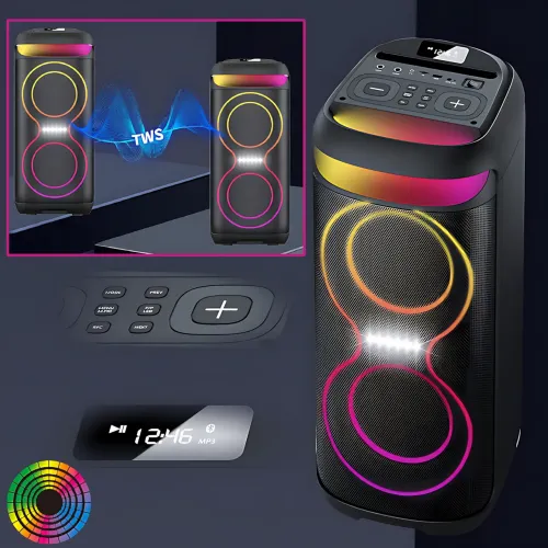Музична колонка  ZXX-5505, переносний караоке динамік 6,5, 40 Вт, USB/TF/FM/BT/MIC/AUX, 60х27х30см