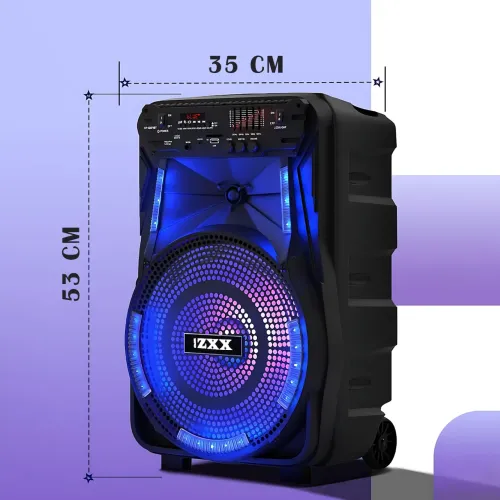 Портативная музыкальная колонка ZXX-7373, динамик 12'' 400 Вт, USB/SD/FM/BT/MIC/ДК, 53х35х28см - фото 9