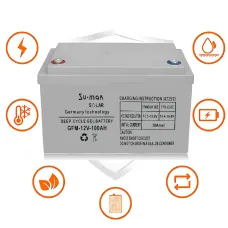 Аккумулятор гелевый SU-MAK GEL Battery 100 Ah 12 V, официальный тяговый акб, для solar панелей GFM100