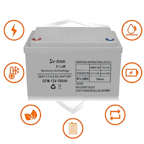Акумулятор гелевий SU-MAK GEL Battery 100 Ah 12 V, офіційний тяговий акб, для solar панелей GFM100