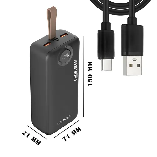 Power bank LENYES PX387D 30000mAh 22.5W с LED дисплеем, поддержкой быстрой зарядки - фото 8